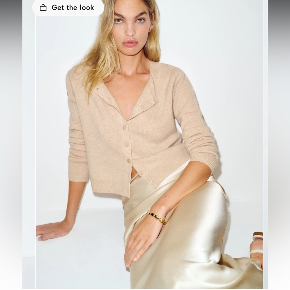 Clara Cashmere Crew Cardigan - Size S
